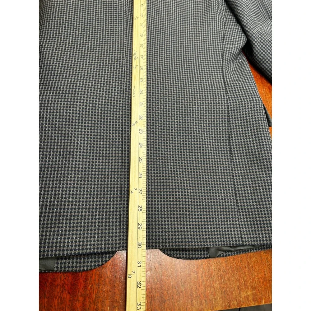 Givenchy Monsieur Blazer Mens 39R Gray Houndstooth USA‎ Made Timeless Vintage